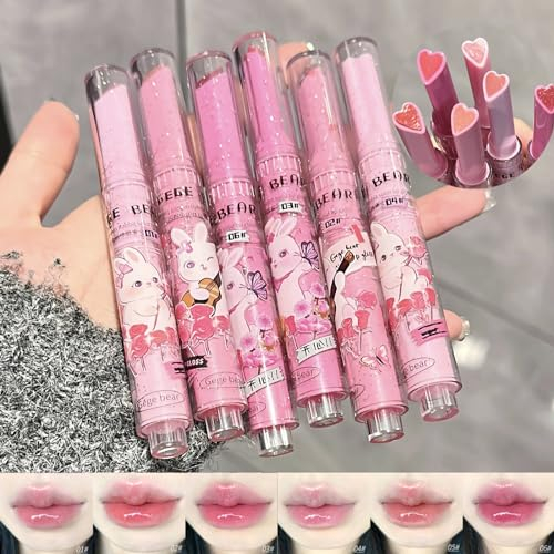 KTouler 6 Farb Crystal Gelee Lippenstift Set,Shine Hydrating Lip Gloss, Feuchtigkeitsspendender Tinted Lippenbalsam, Smooth Nourishing Lip Care Lip Tint with Gift Box