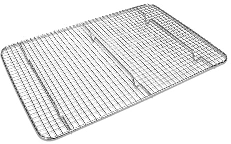 STÄDTER Kühlgitter rechteckig mit Füßen, Edelstahl, 42,5 x 29,5 cm, glänzend, spülmaschinengeeignet, ideal zum Auskühlen von Backwaren
