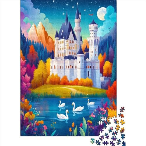 Deutschland Puzzle 1000 Teile Schloss Neuschwanstein Puzz Erwachsene Spielepuzzles HochwerTiger Geschicklichkeitsspiel Lernspiel Spielzeug Geschenk Schöne Geschenkidee Farbig 1000pcs (75x50cm)
