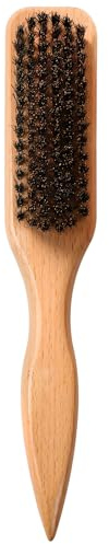 OWIIZI Straight Back Hair Brush for Straightening Ponytail Soft Boar Bristles Styling Brush for Straight Hair Rat Tail Pointed Handle Wax Stick for Hair Teasing