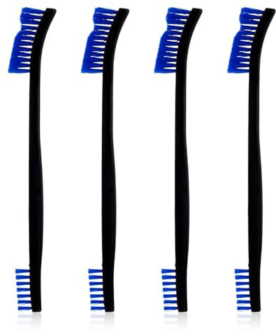 4uds Cepillos de Limpieza de Nailon de Doble Punta, Juego de Cepillos de Limpieza Pequeños Cepillo de Limpieza para Detalles Herramienta de Limpieza de Grietas para Cocina Joyas Objetos Pequeños