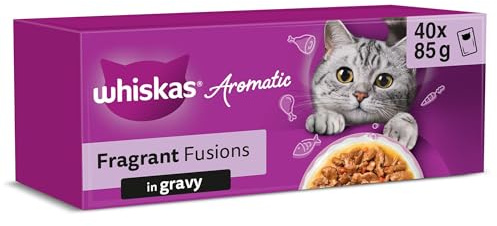 WHISKAS AROMATIC Adult Wet Cat Food in Gravy 40x85g Fragrant Fusions