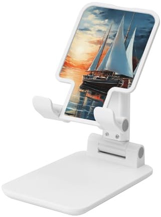 SDTYKHJ Support de téléphone portable pour bureau - Angle réglable en hauteur - Support de téléphone portable pliable - Support de téléphone portable - Pour voile, paysage - Compatible avec tous les