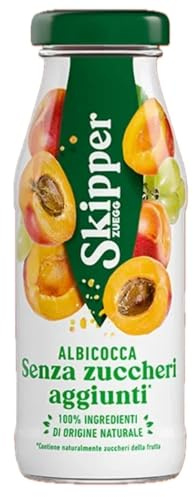 Zuegg Skipper Albicocca 200ml x24 | Succo di Frutta Senza Zucchero, 100% Ingredienti di Origine Naturale