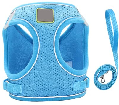 CORHAD Hundeweste mit Brustschutz und Reflektierenden Elementen Atmungsaktives Material Strapazierfähig Leicht zu Reinigen für Outdoor-aktivitäten Xs Blau