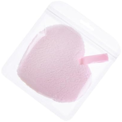 TOPPERFUN Spugnette Struccanti a Cuore Rosa 3 Pezzi, Riutilizzabile, per Rimozione Make-up e Pulizia Viso, Accessori Donna