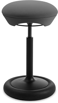 TOPSTAR SITNESS HOP HIGH Sitzhocker schwarz/anthrazit | Made in Germany | Ergonomisch | Bürohocker, Rollhocker | höhenverstellbar | Geprüfte Sicherheit nach GS-Intertek