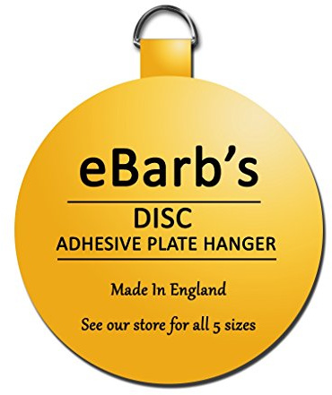 Flatirons Disc - Invisible English Disc - Adhesive Plate Hanger Set-｜2｜ 3｜4｜- Variety Pack- 2 of Each Size- (6 Pack)