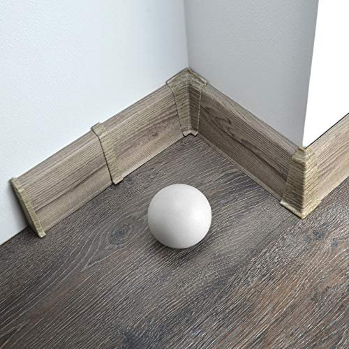 [DQ-PP] 16 Meter Sockelleisten 70mm PVC Eiche Jasmin Laminatleisten Fussleisten aus Kunststoff PVC Laminat Dekore Fußleisten