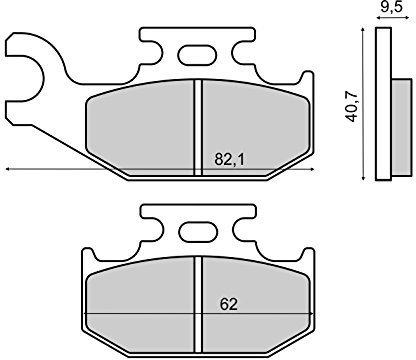 Bremsbeläge gesintert hintere für CAN-AM Outlander Xt 500 2007-2012