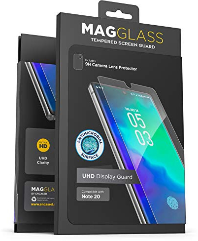 magglass Samsung Note 20 Tempered Glass Screen Protector w/Fingerprint Display Compatibility - Bubble-Free for Galaxy Note 20 (Case Compatible)