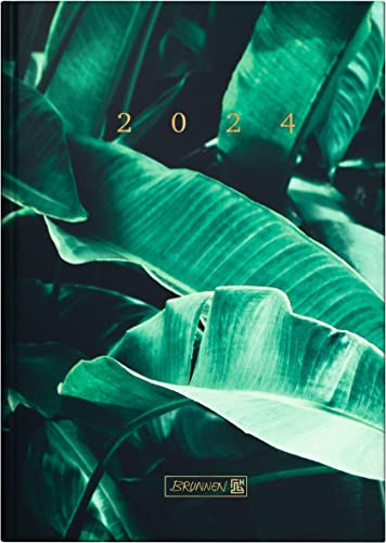 BRUNNEN Tageskalender „Tropical Palm“ Modell 795 2024 1 Seite = 1 Tag Blattgröße 14,5 x 20,6 cm bunt