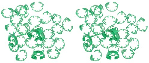 Taubenringe, Vogelfußringe, Hühnerbeinring, 300 Stück Clip und Ring, Vogelclip – Hühner, Enten, nummerierte Beinbänder, Hühner, Taubenringe auf Geflügel, rot, for Bandküken, Wildgeflügel, Truthahn, En