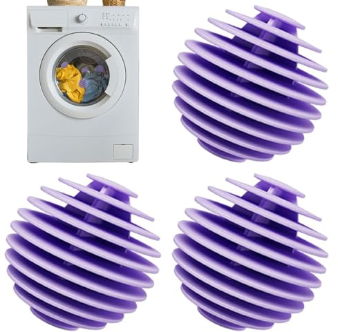 XIAOXIAOYU Boules de rondelles, boules de lavage douces anti-enroulement, balles d'adoucissant, balles de lavage en réutilisables, séchage rapide, boules de lavage douces nettoyantes en profondeur