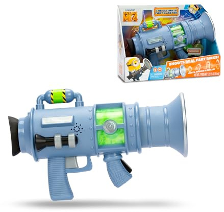 DESPICABLE ME 4 - Minion Ultimate Fart Blaster, Pistola de la Película Mi Villano Favorito, 12 Efectos de Luz y Sonidos de Pedos, Efecto de Humo, Funciona con 4 Pilas AAA, Famosa (MN406000)