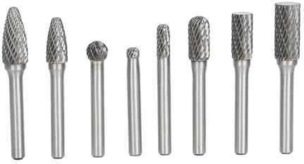 EVTSCan 8-teiliges Stabschleifer-Bits, Hartmetallfeilen-Bits-Set Zum Entgraten, Endbearbeiten, Schnitzen, Schleifen, Polieren, Gravieren, Bohren von Metall ﻿