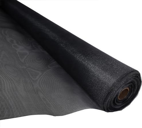 Malla Mosquitera para Ventanas 2x6m, Tela Mosquitera por Metros Exterior Resistente a los Rayos UV Mosquitera Corredera Ventana para Puerta y Ventana- Negro