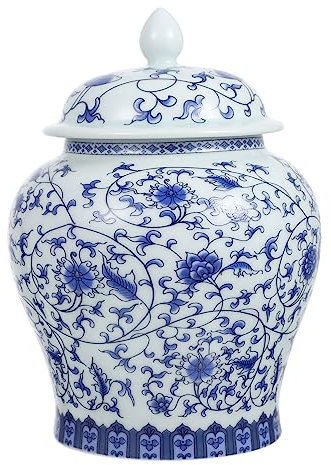 Hoement Loose Tea Leaf Jar Aus Blau-weißer Porzellan Keramik Praktischer Teedosen Behälter Mit Deckel Stilvolle Aufbewahrung Für Lose Teeblätter Für Teeliebhaber