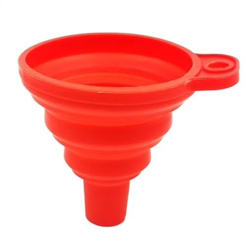 Embudo De Repostaje De Tubo Largo For Coche, Herramientas De Llenado De Extensión De Manguera Desmontable Automática Telescópica, Embudo De Aceite De Gasolina For Motor De Motocicleta Y Coche(Red 2)
