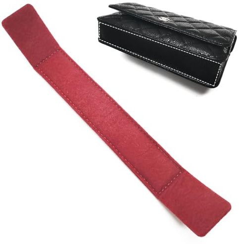 QIUTIMIY Foglio Protettivo per Catena per Borsa in Pelle WOC Base Shaper, Cuscinetti Antiusura in Pelle Cuscinetti Interni Adatti (Bordeaux, Base in Feltro 10 x 1.2)