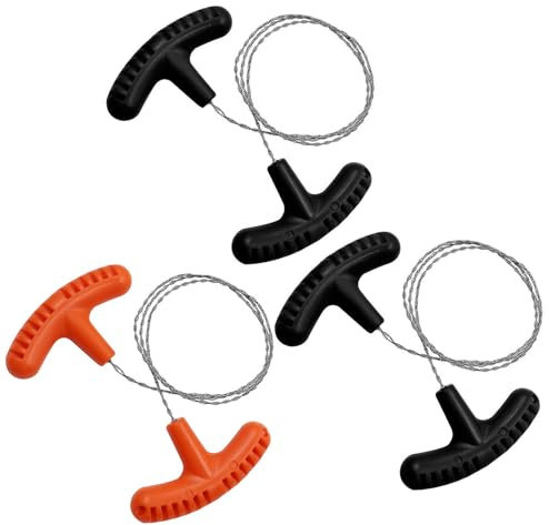 3 piezas de acero inoxidable sierra de alambre de acero inoxidable para exteriores con mini mango portátil sierra de bolsillo para camping, jardinería, senderismo