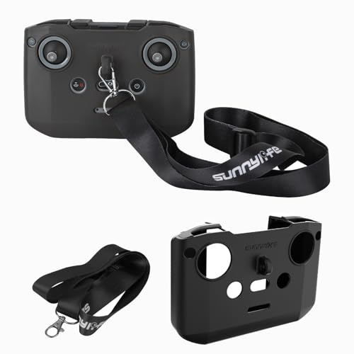 MotuTech Custodia in silicone + cinturino al collo per DJI Neo/Mini 4 Pro DJI RC-N3 RC-N2 RC-N1, Nero , Moderno