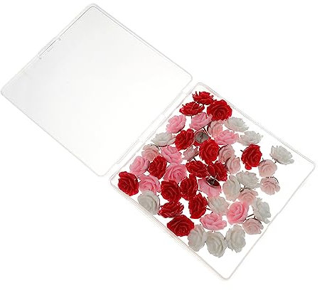 SHOWERORO 40stücke Teiliges Pushpin Mit Farbverlaufenden Blumen-Motiven Robuste Pinnnadeln Aus Kreativem Design Für Korkplatten Büro Schule Und Bastelprojekte Rostfrei Und Langlebig