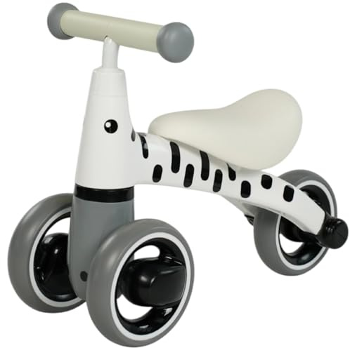 DEVESSPORT Giraffen-Lauflernhilfe mit 3 Rädern für Babys ab 1 Jahr, lustiges Tierdesign, stabil und leise, ohne Pedale, leicht und sicher, ideal zum Erlernen des Gleichgewichts (Zebra)