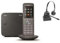 Cleyver - Téléphone sans Fil CL660, Technologie DECT avec Base, Écran Couleur + Casque Cleyver ODHW15, sans Fil Duo, Noir