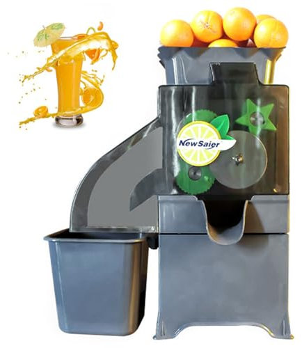 Presse-Agrumes électrique Professionnel avec bac de récupération, 20 à 25 Oranges/Min, pour Oranges, Agrumes, Citrons et Pamplemousses de 40 à 80 mm de diamètre