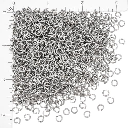 UNICRAFTALE 1000 Stück 5mm Biegeringe Edelstahl Offener Anschluss Schmuckzubehör Runder Metallring 1mm Dicke Biegeringe Für Schmuckherstellung Bastelprojekte Und Halskettenreparatur