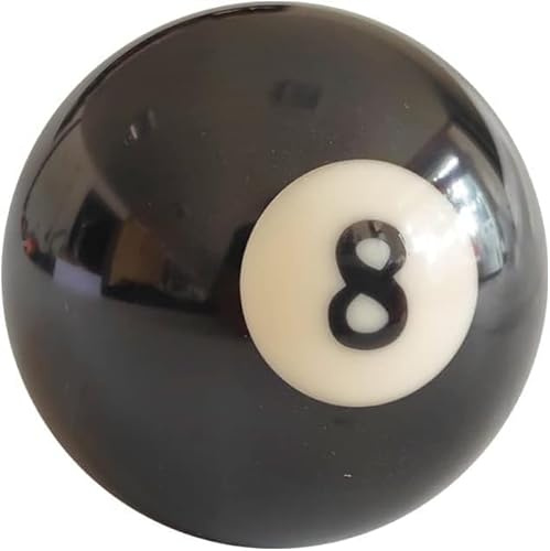 Teekerwang Billiard #8 Ball Standard Regulation Size 2-1/4, Regulation Size Billiard #8 Pool Ball Replacement Eight Ball OR Standard Billiard Pool Cue Ball Replacement Ball