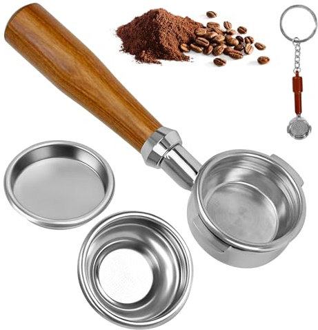 Juego de portafiltros sin fondo de 58 mm, compatible con cabezal de grupo E61, ECM, Rocket, Sanremo, Synesso, Slayer, VBM