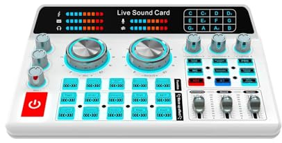 Mesa Mezclas DJ, Tarjeta de sonido en vivo H9, mezclador Compatible con Bluetooth, doble reducción de ruido, tarjeta de sonido profesional en vivo