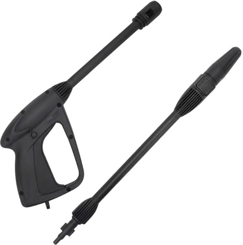 Pistola a spruzzo ad alta pressione, pistola idropulitrice, lancia regolabile ad alta e bassa pressione per idropulitrice accessori con ugello variabile e ugello turbo (pistola autolavaggio+asta a