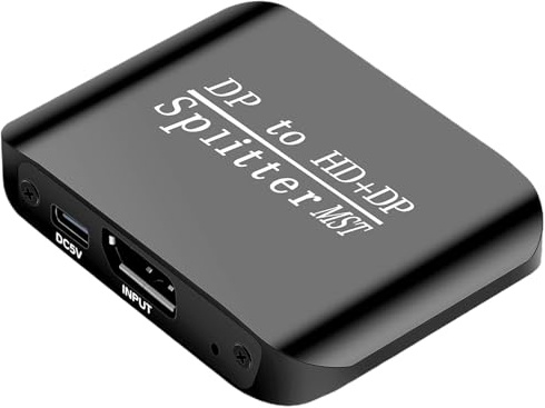 Concentrateur Display Port Switch 4K Partage d'Écran Double Moniteurs pour Ordinateurs Portables et Éducation