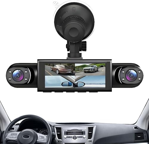Cámara De Tablero - Cámara 360° 4 Canales 1080P con tarjeta de 32 GB | Grabadora Trasera Izquierda Derecha | Imagen De Retroceso De Alta Definición para Conducción Segura, Ayuda De Estacionamiento