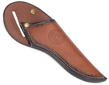 TOURBON Messerscheide aus echtem Leder für 10,2 cm feste Klinge, gerades Messer-Holster mit Gürtelschlaufe