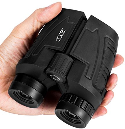 occer Kompakte Fernglas 12x25 für Erwachsene Kinder Jugendlicher - Faltbares Ferngla mit Schwach Nachtsicht - Großes Okular Einfacher Fokus Ferngläser für Vogelbeobachtung Konzerte Wandern Reisen Jagd