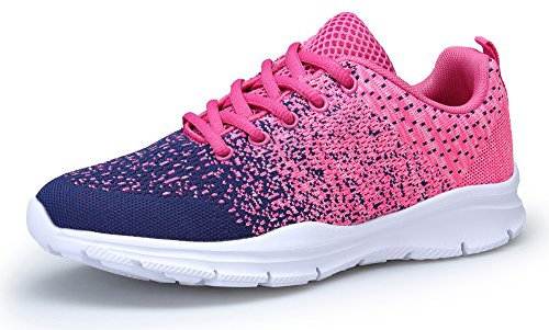 KOUDYEN Zapatillas Deportivas de Mujer Hombre Running Zapatos para Correr Gimnasio Calzado Unisex,XZ746-W-pinkblue-EU35