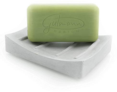 Seifenschale Beton, Seifenhalter für Handseife, Dusche, Grau, Made in Germany