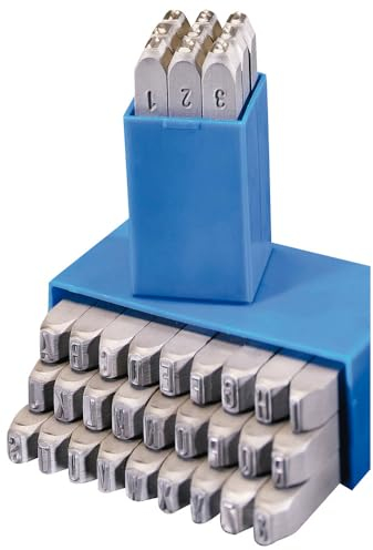 Dönges Handschlagstempelsatz spitz, 27-teilig, A - Z, Schrifthöhe 12 mm (Schlagstempel Schlagbuchstabe)