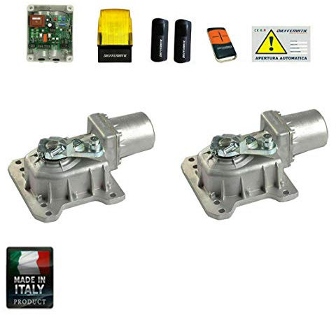 KIT CROMO 230V AUTOMAZIONE AUTOMATISMO PER CANCELLO DUE ANTE BATTENTE INTERRATI