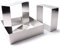 CanDeal Lot de 3 cadres de pâtisserie carrés 12 cm/15 cm/18 cm