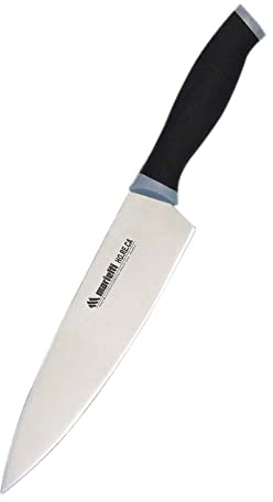 Marietti 1233TP CUCINA Kochmesser, Glatte Klinge, Schwarz/Grau, 22cm Klingenlänge