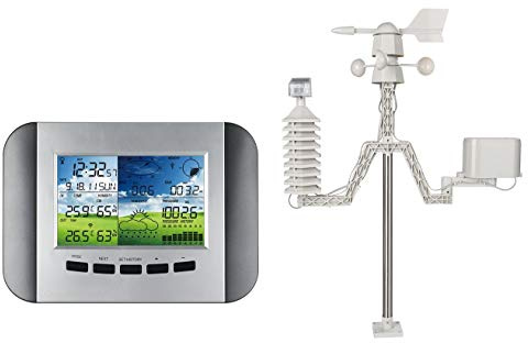 Weather Station, Professional Solar Weather Forecast Station with Wireless 433 Mhz, Agriculture, Garden, Balcony, Home, Temperature and Humidity Meter, wind speed