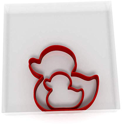 Custom Cutters Duck Shape Cutters | MINI/Small Plastic Cutter for Baking, Fondant, Clay, Pastry, Icing, Jewellery (3CM + 5CM)