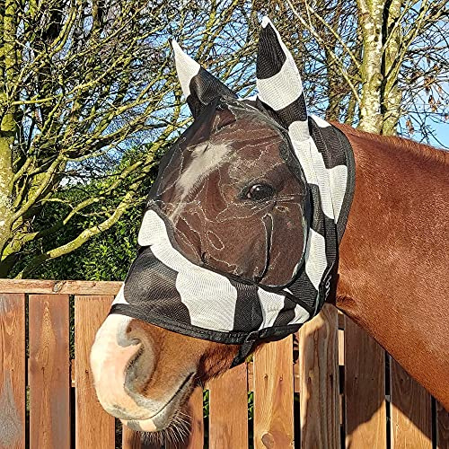Bucas Buzz-Off Zebra Mask & Ears - Zebra
