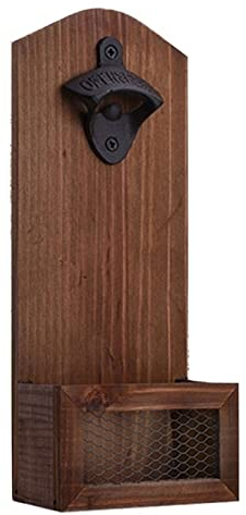 HNGM Apribottiglie Apriscatole Vintage in Legno Vintage con Tappo Catcher per Bar Cucina casa (Color : B)