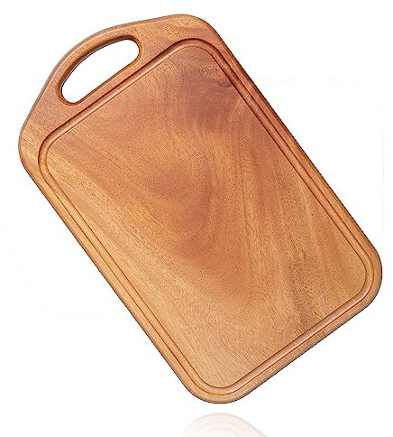 VieWood Wood Cutting Board with Juice Groove & Handle Hole for Meat, Vegetables and Cheese, Knife Friendly, Caperci Better Wood Chopping Board (Japanese Style)